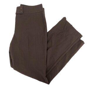 Talbots Brown Wide-Leg Classic Trousers | Size 10 Regular